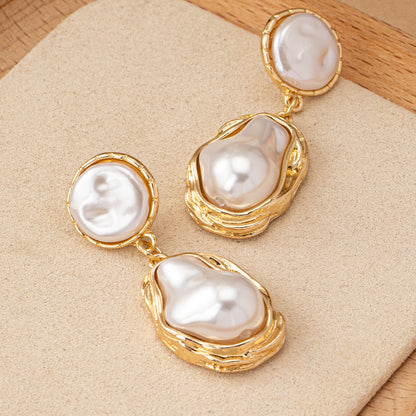 Retro Pearl Drops Charm Earrings