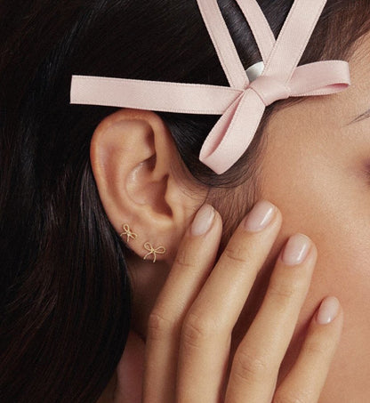 Twisted Bow Stud Earrings