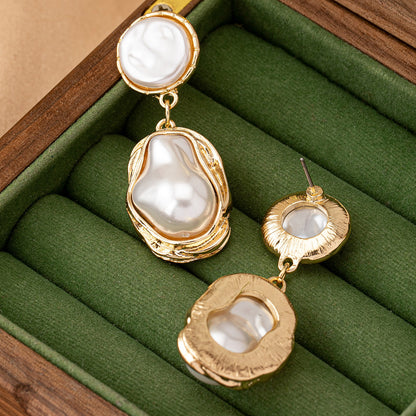 Retro Pearl Drops Charm Earrings