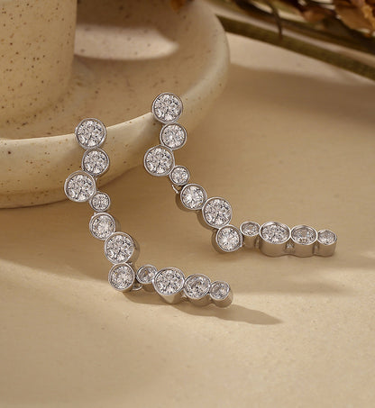 Cascading Pavé Drop Earrings