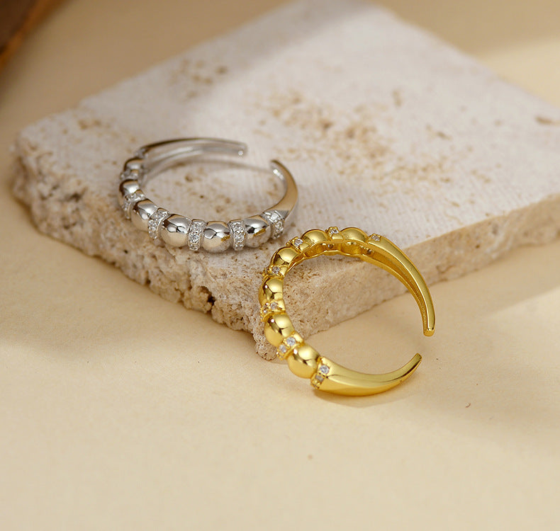 Sparkling Sphere Accent Ring
