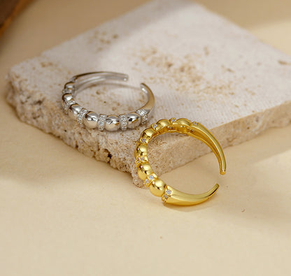 Sparkling Sphere Accent Ring
