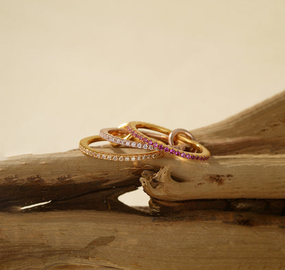 Triple Band Sparkle Ring