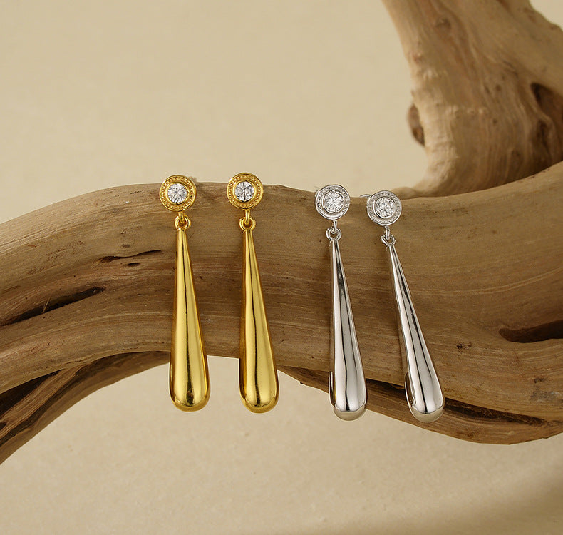 Icy Drop Long Earrings