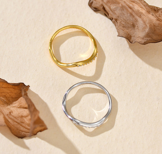 Wavy Curve Eternity Ring