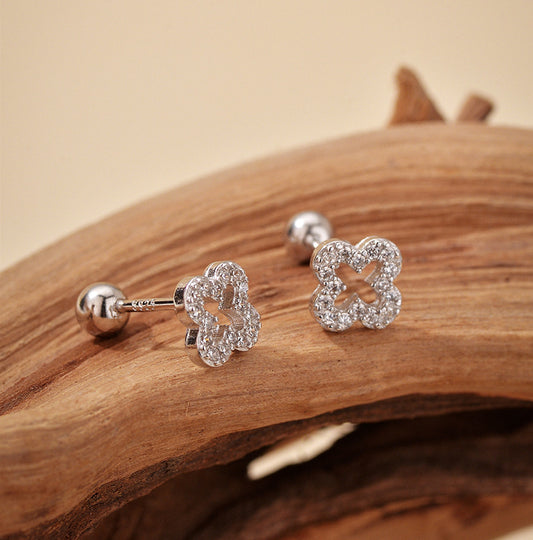 Hollow Clover Drop Earrings