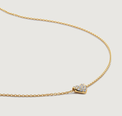 Sliding Heart Pendant Necklace