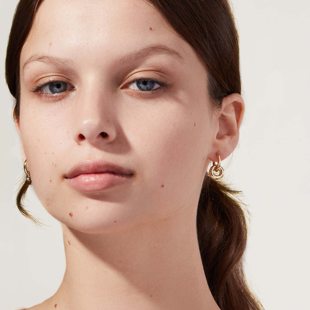 Double Circle Hoop Earrings