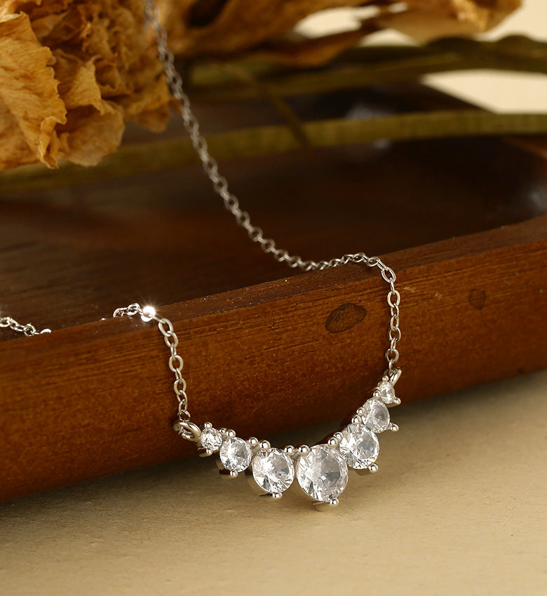 Micro Diamond Smile Necklace