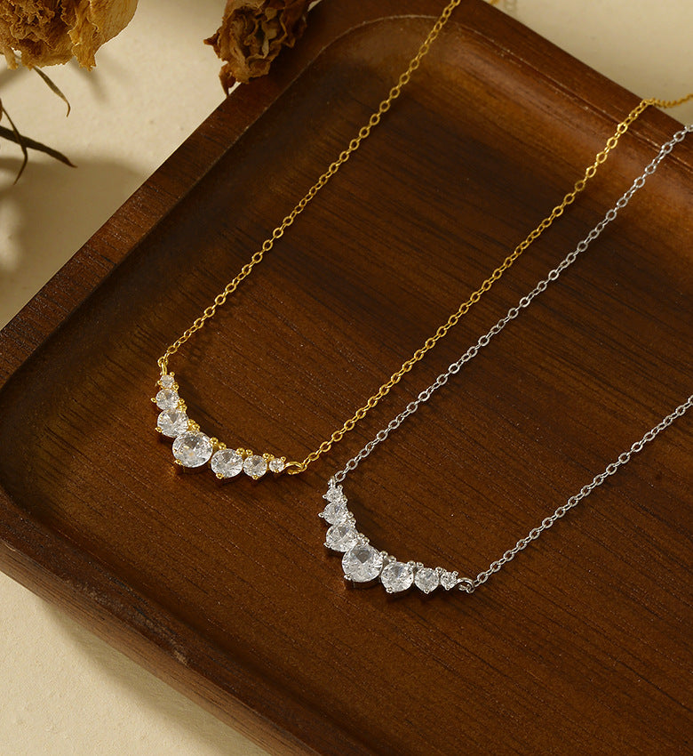 Micro Diamond Smile Necklace