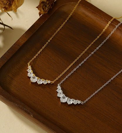 Micro Diamond Smile Necklace