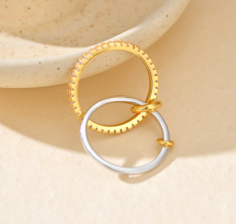 Double Layer Circle Ring