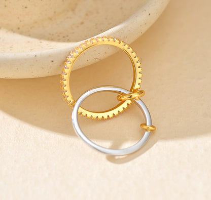 Double Layer Circle Ring