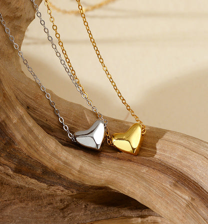 Sliding Heart Clavicle Necklace