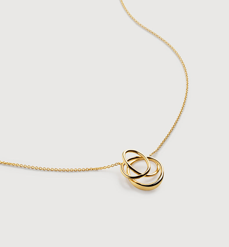 Wrapped Curve Pendant Necklace