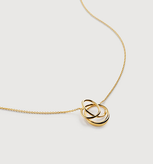 Wrapped Curve Pendant Necklace