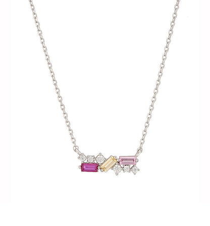 Tri-Color Sparkle Necklace