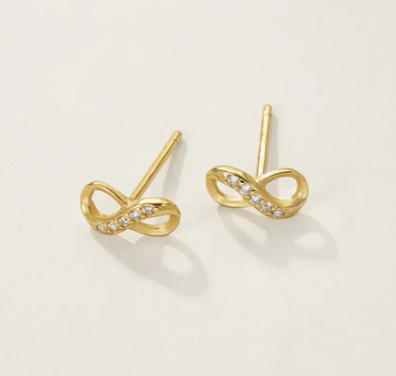 Infinity Spark Stud Earrings