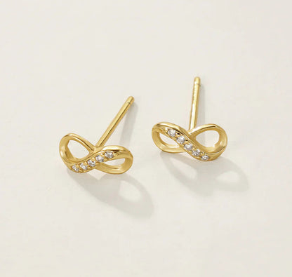 Infinity Spark Stud Earrings