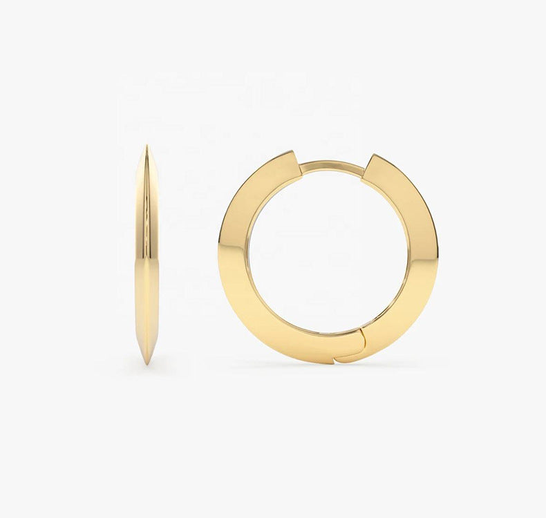 Sleek Flat Hoop Earrings