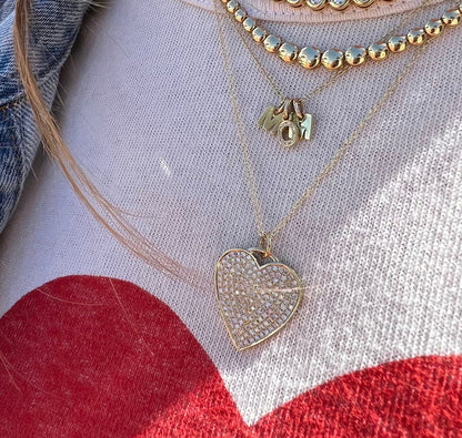 Pavé Heart Pendant Necklace