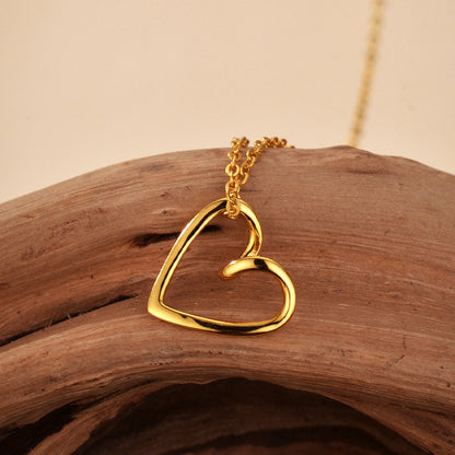 Hollow Heart Pendant Necklace