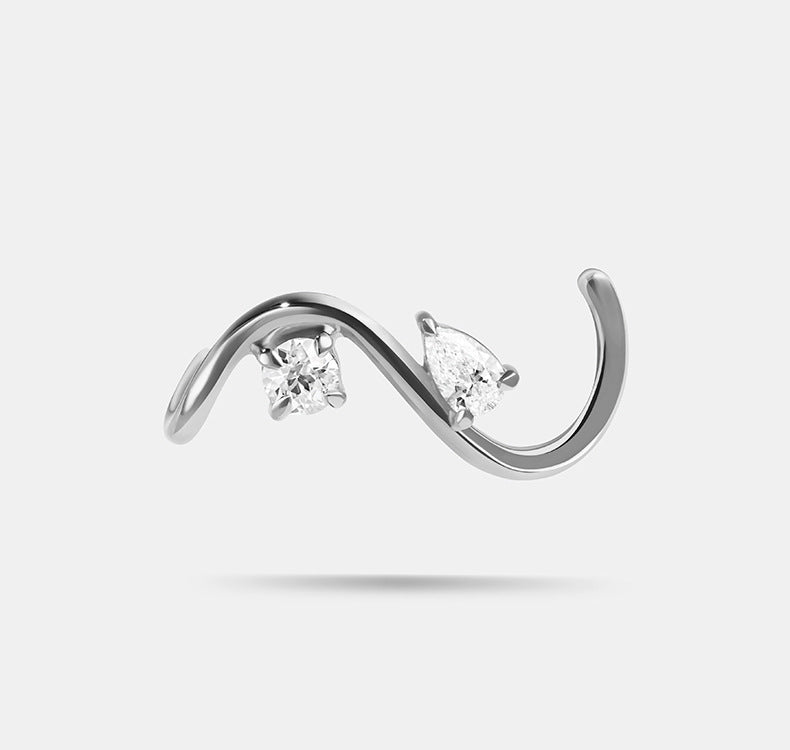 Sculptural Wave Earring