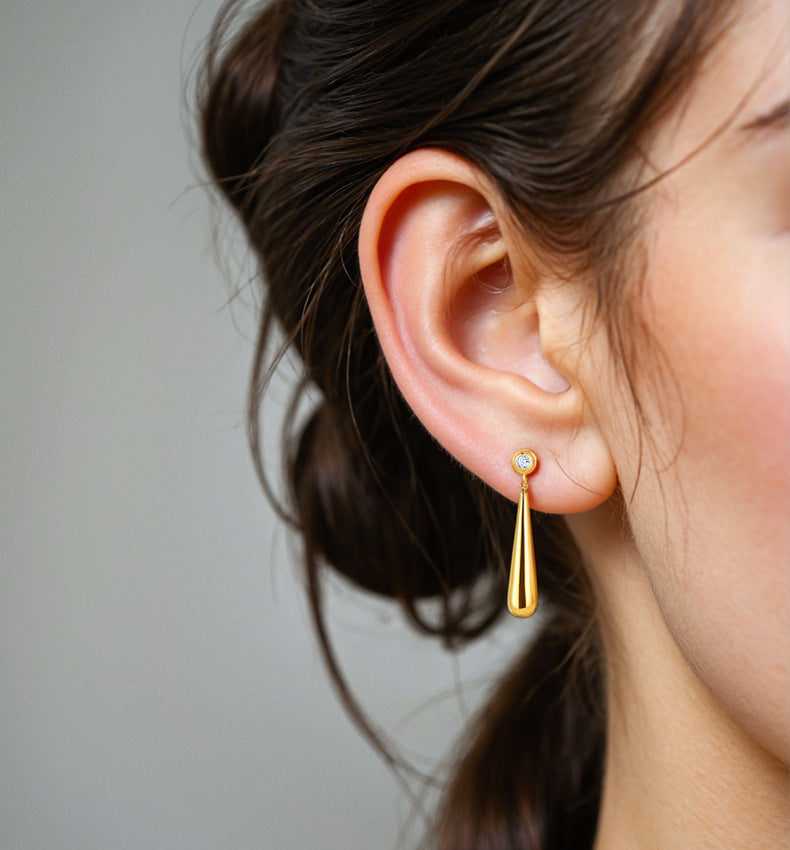 Icy Drop Long Earrings