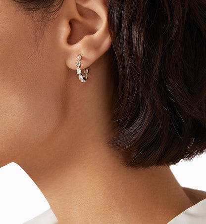 Teardrop Curve Hoop Earrings