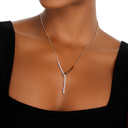 Geometric Tassel Lariat Necklace