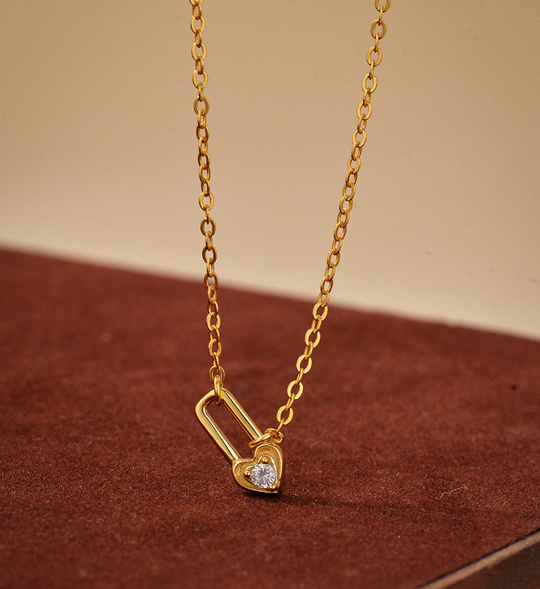 Heart Lock Pendant Necklace