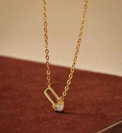 Heart Lock Pendant Necklace