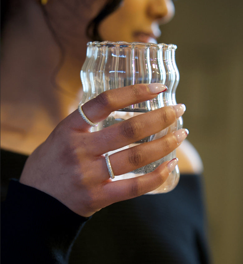 Double Row Sparkle Band Ring