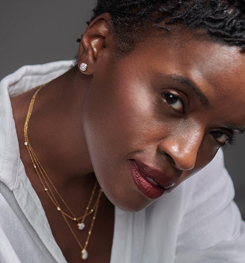 Gleam Round Stud Earrings