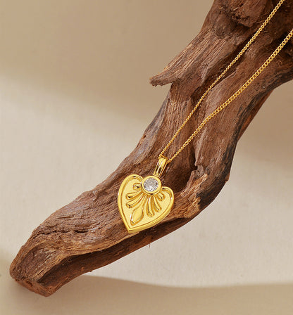 Winged Heart Pendant Necklace