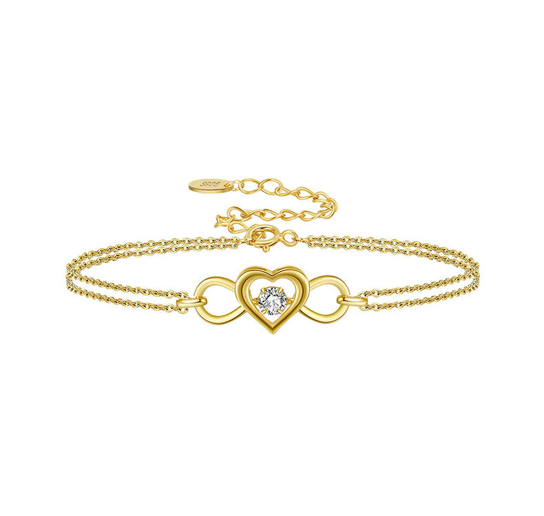 Sparkling Infinity Heart Bracelet