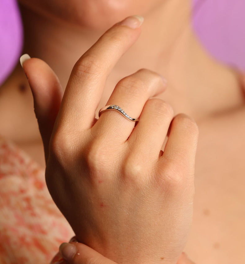 Wavy Curve Eternity Ring