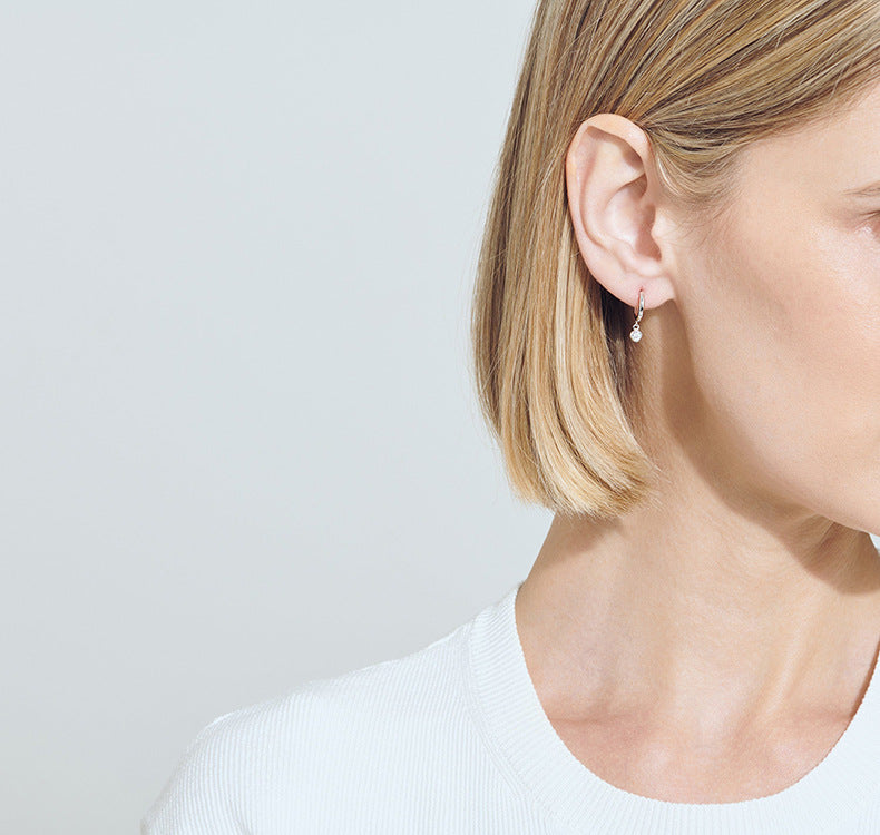 Swing Drop Huggie Earrings