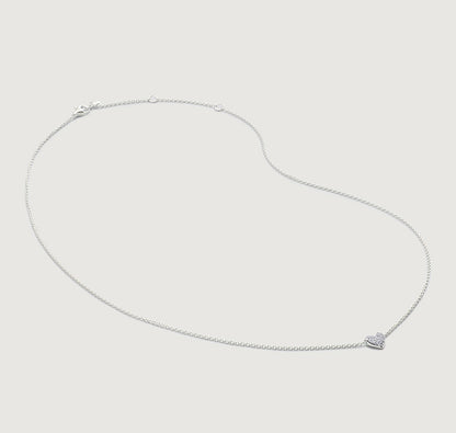 Sliding Heart Pendant Necklace