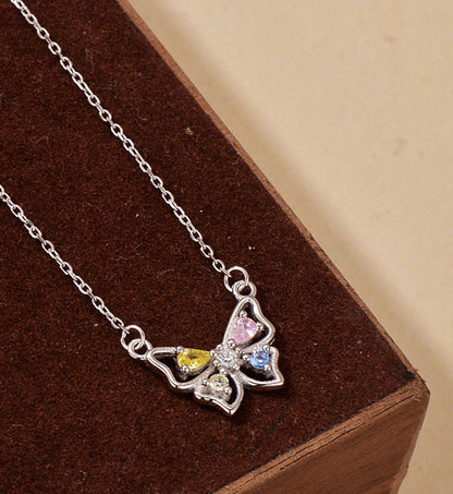 Colorful Butterfly Pendant Necklace