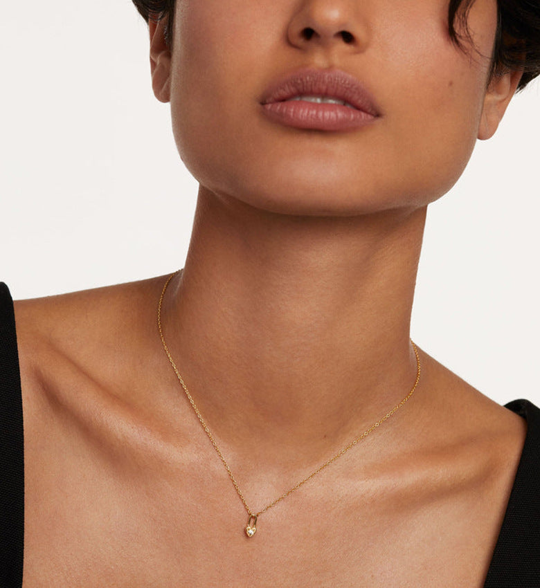 Heart Lock Pendant Necklace