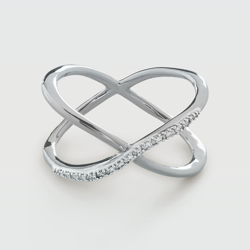 Crisscross Dual Band Ring