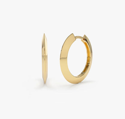 Sleek Flat Hoop Earrings