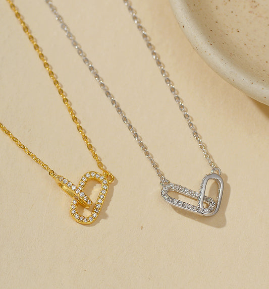 Double Oval Heart Necklace