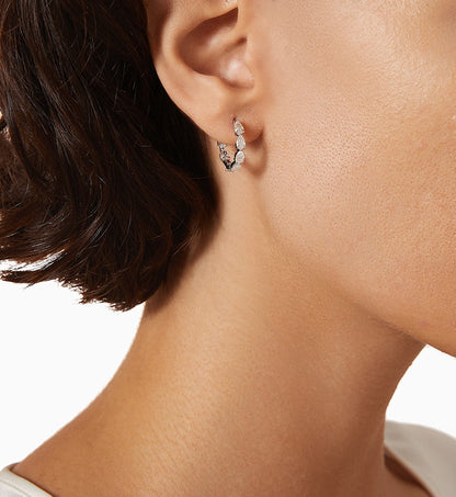 Teardrop Curve Hoop Earrings