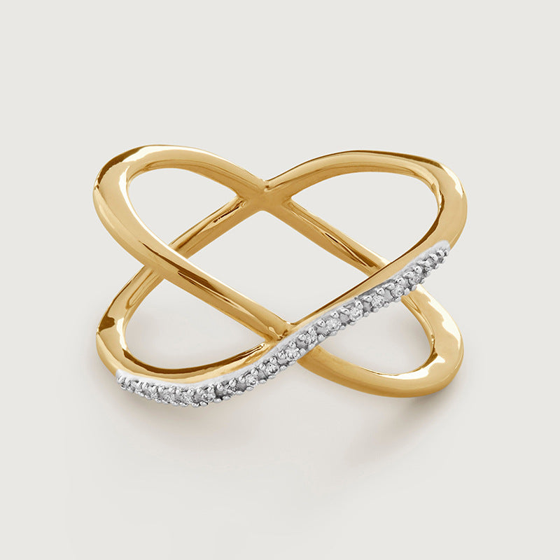 Crisscross Dual Band Ring
