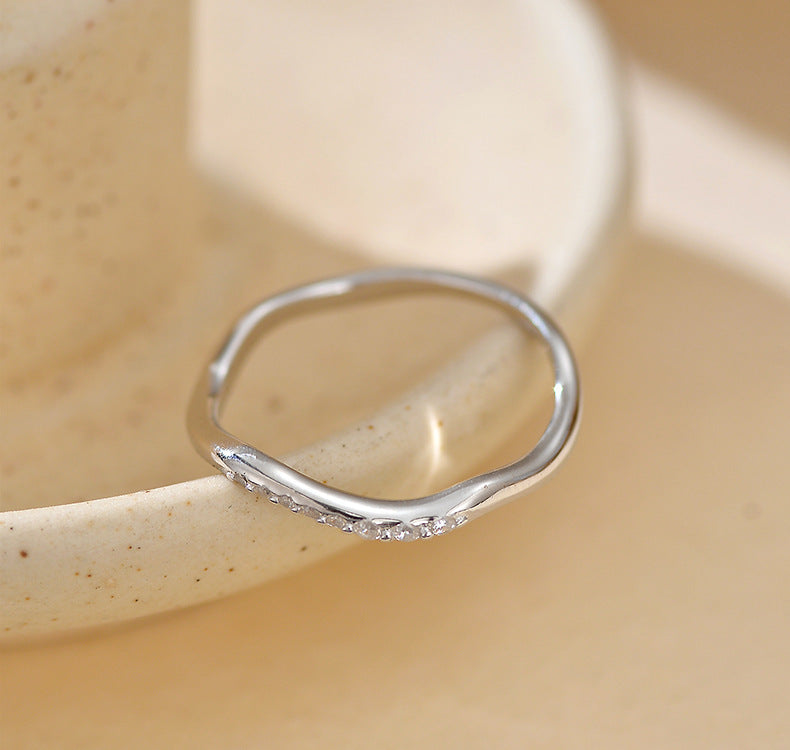 Wavy Curve Eternity Ring