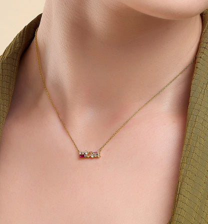 Tri-Color Sparkle Necklace