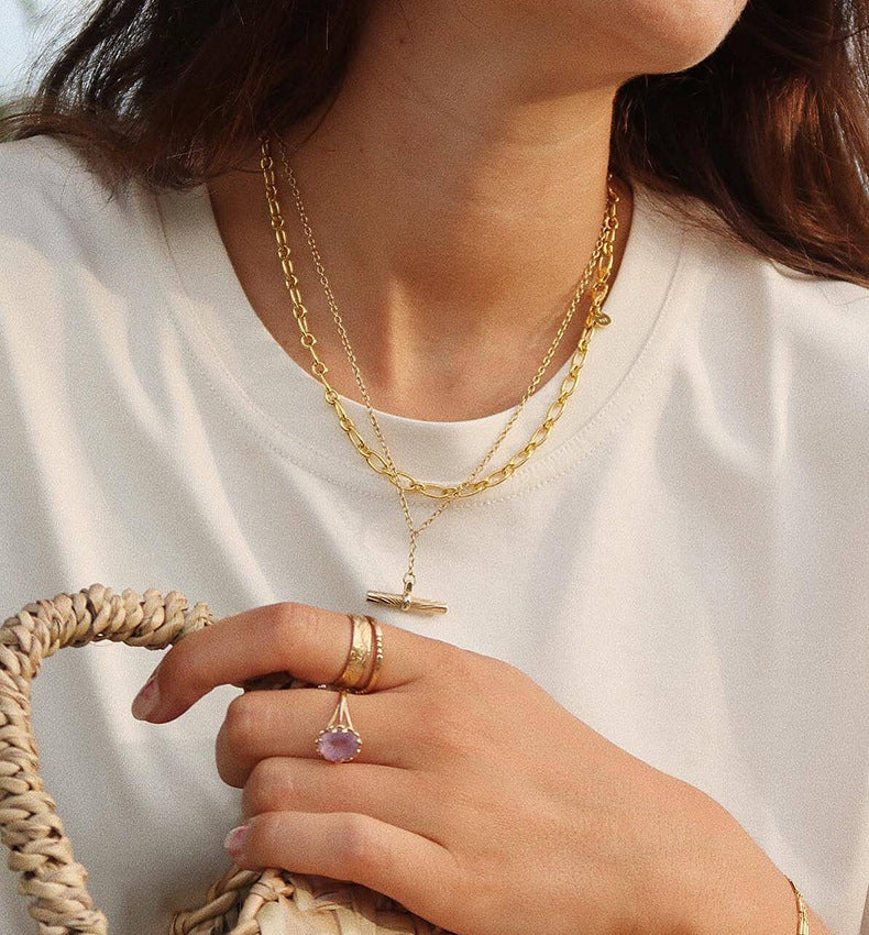 Minimal Balance Bar Necklace