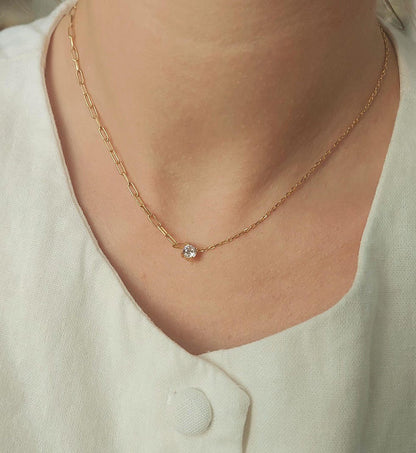 Asymmetrical Link Pendant Necklace